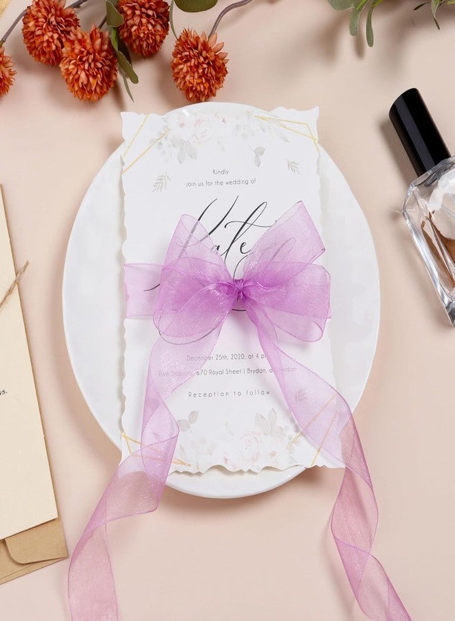 Imprint Light Purple Organza Ribbon for Gifts, 35 Meters, 1 inch Width - Image 5